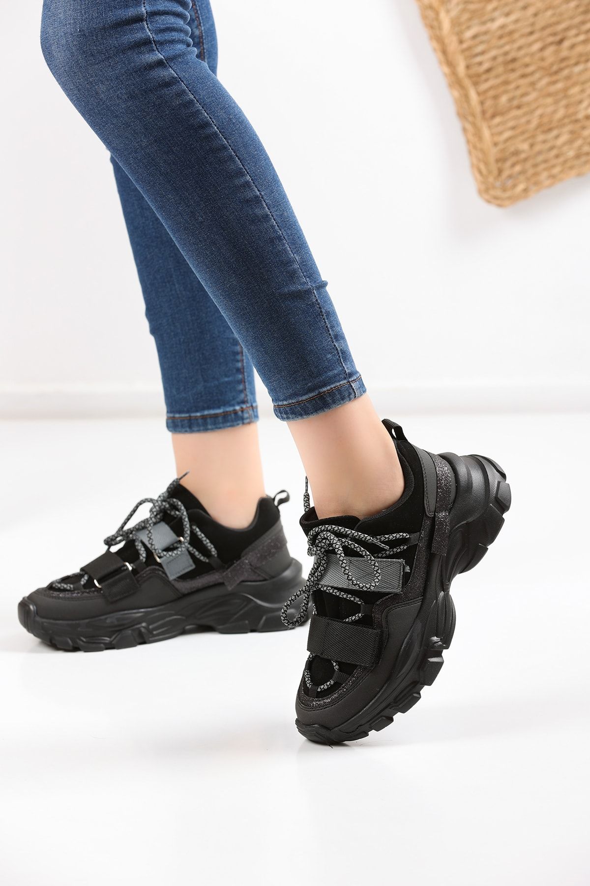 Black Smoked Women's Sneaker Psm075