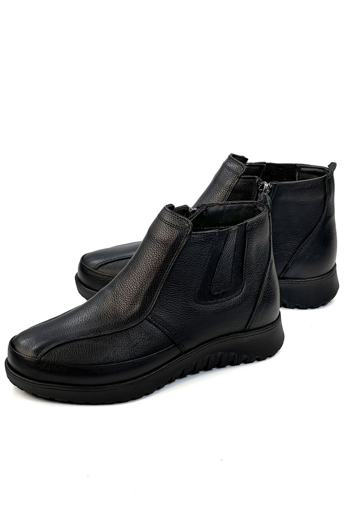 Black Women's Genuine Leather Boots MYM0009