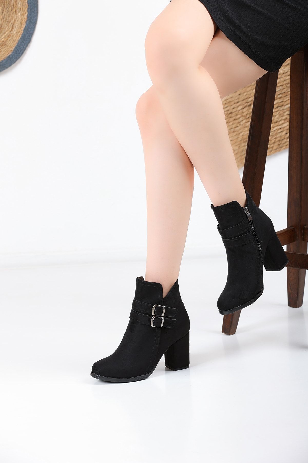 Black Suede Women's Boots 3030