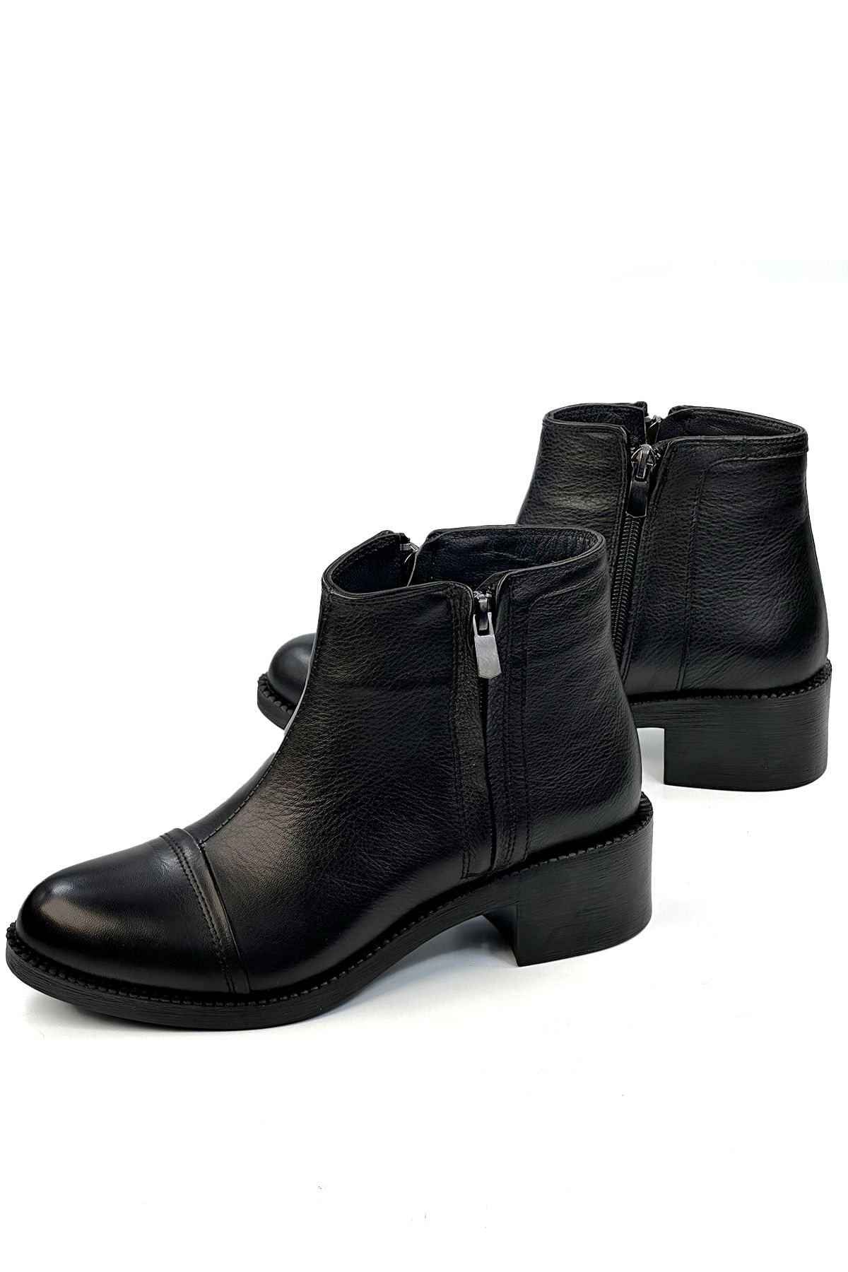 Black Women's Genuine Leather Boots MYM0003