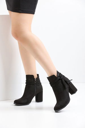 Black Suede Women's Boots 2945