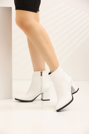 White Women's Boots Cmy303