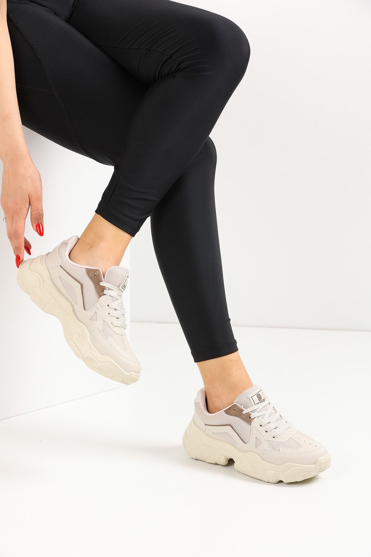 Beige Suede Women's Sneaker 0141