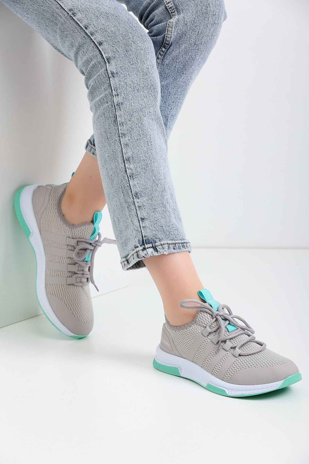 Gray Green Unisex Knitwear Sneaker Tnt