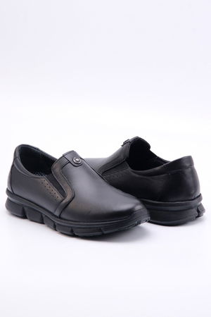 Black Women's Genuine Leather Shoes 609