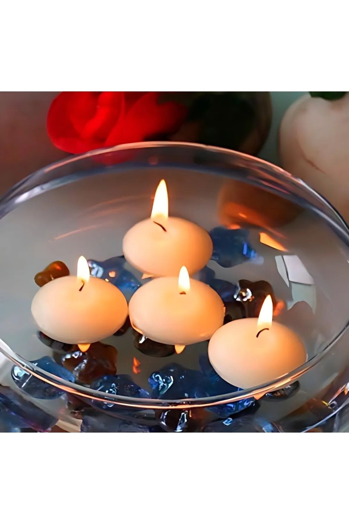 6-Piece White Floating Decorative Therapy Candle