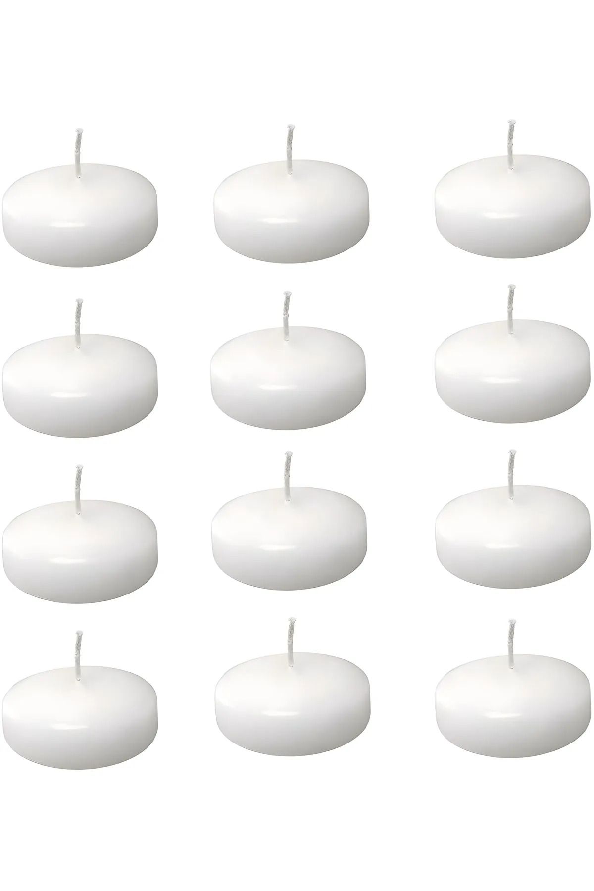 6-Piece White Floating Decorative Therapy Candle