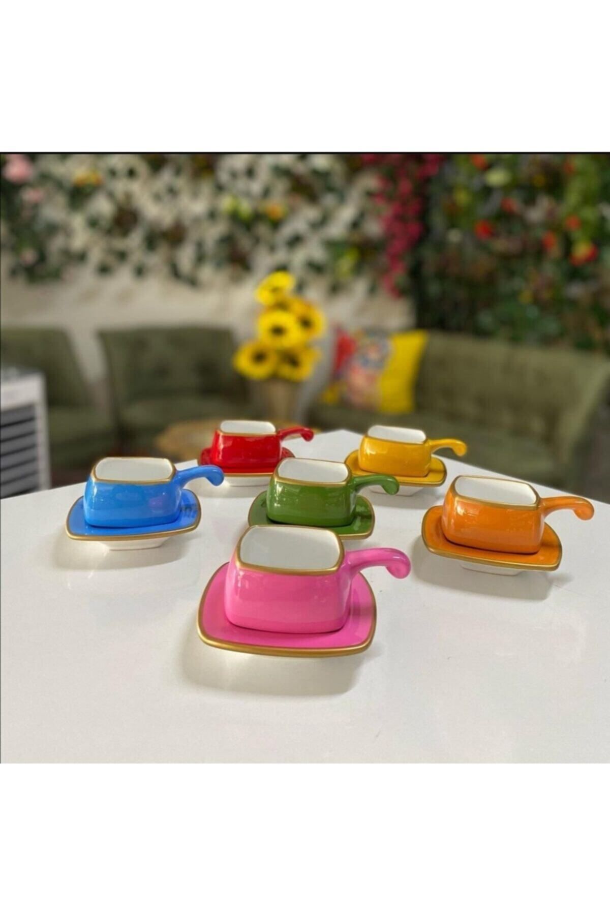 Square Colorful Cup Set