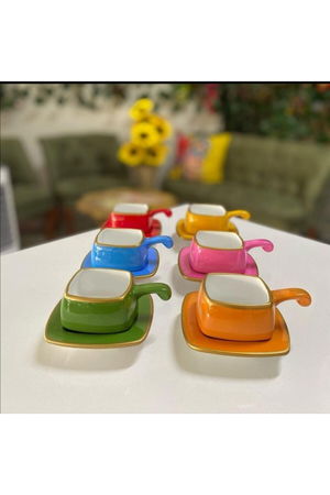 Square Colorful Cup Set