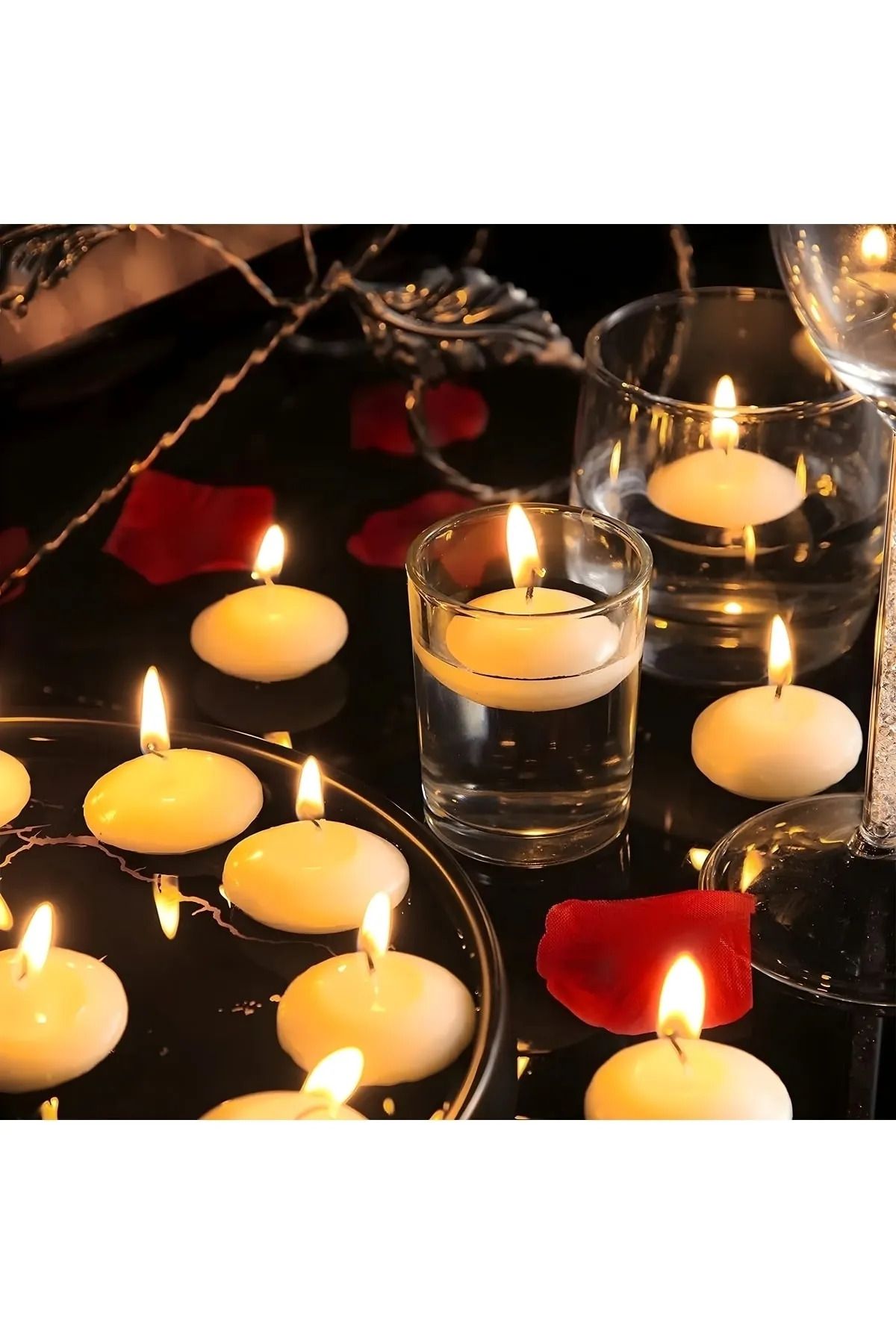 6-Piece White Floating Decorative Therapy Candle