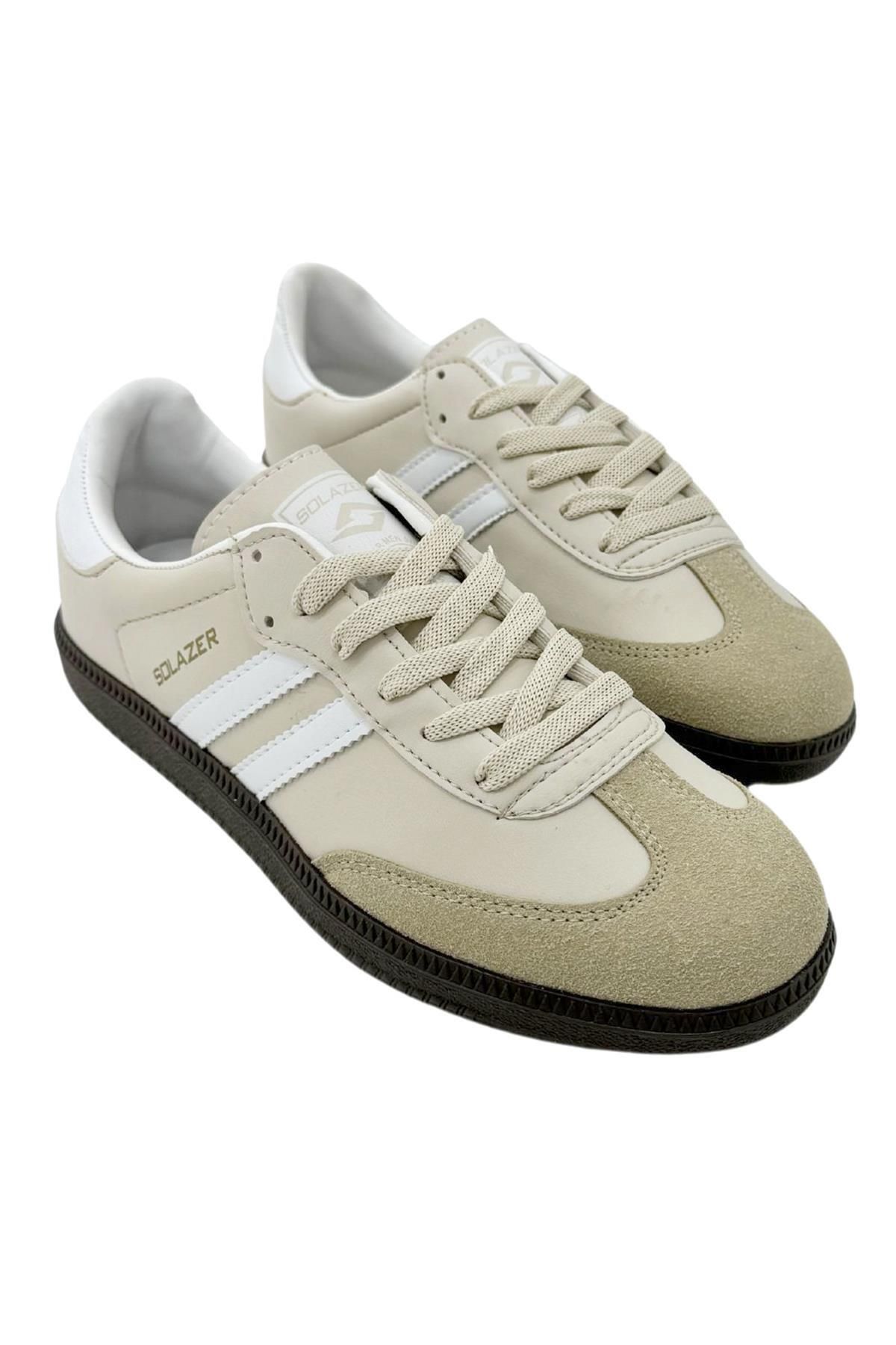 Women's Beige White Orthopedic Sole Sneaker Casual Sneakers 031