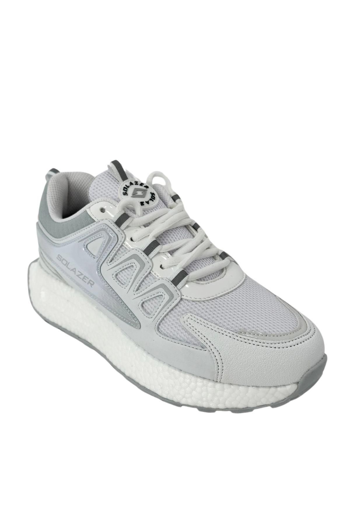 Women's Beige Gray Orthopedic Confort Sole Mesh Sneaker Casual Sneakers 029