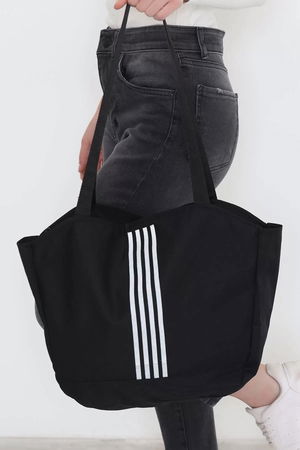 Large Bag with Shoulder Strap Black and White - 10511.1624.