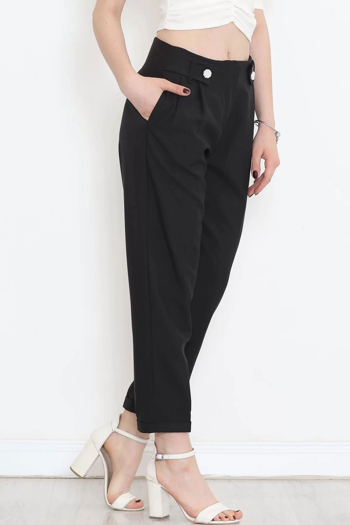 Double Leg Trousers Black - 20872.683.