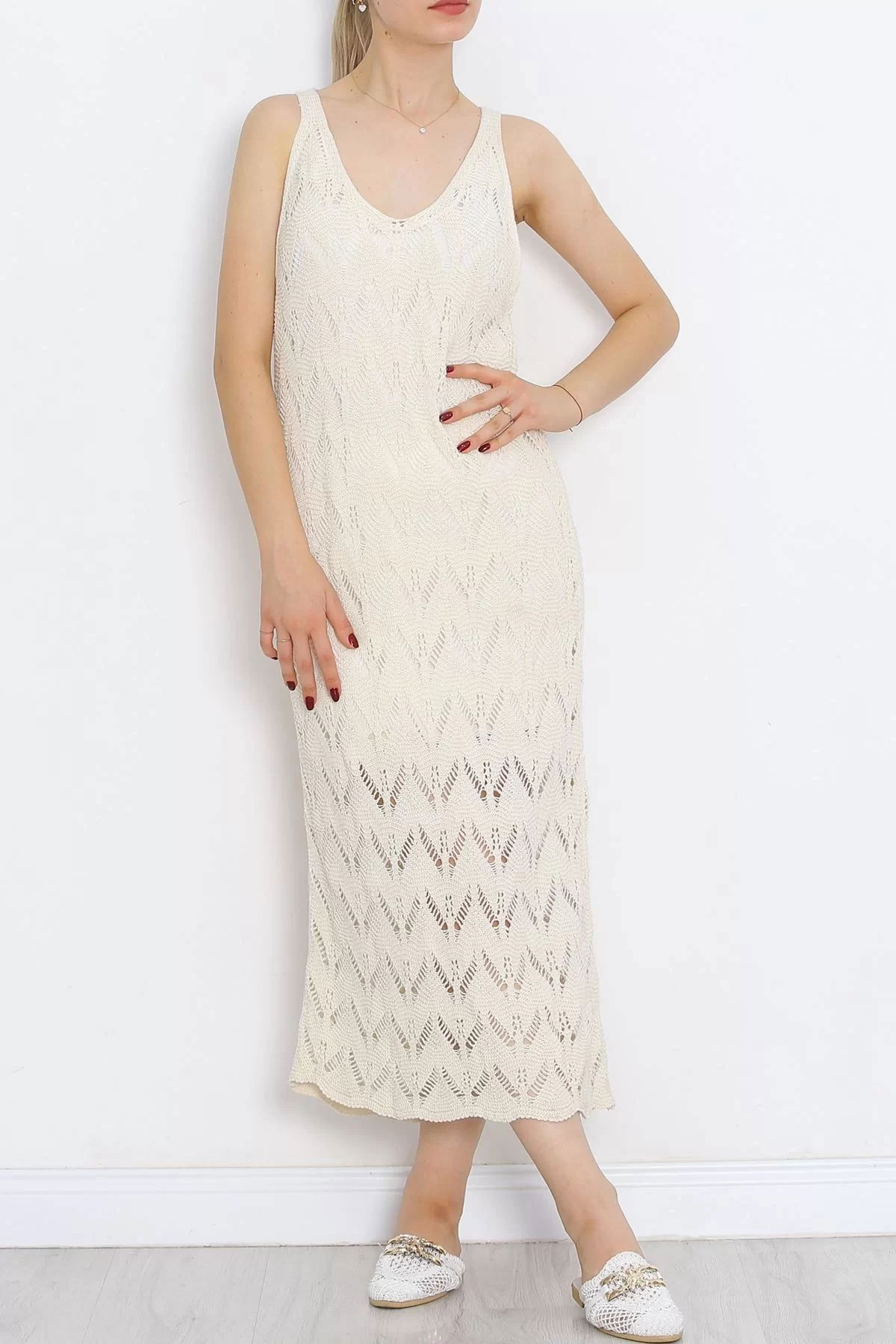 Lined Sweater Dress Beige1 - 18924.1247.