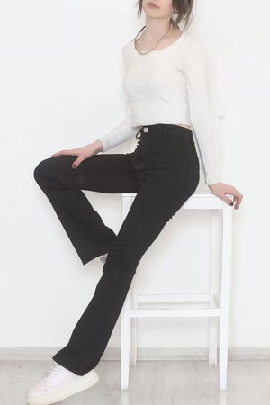 Flared Jeans with Pockets Black - 12606.1431.