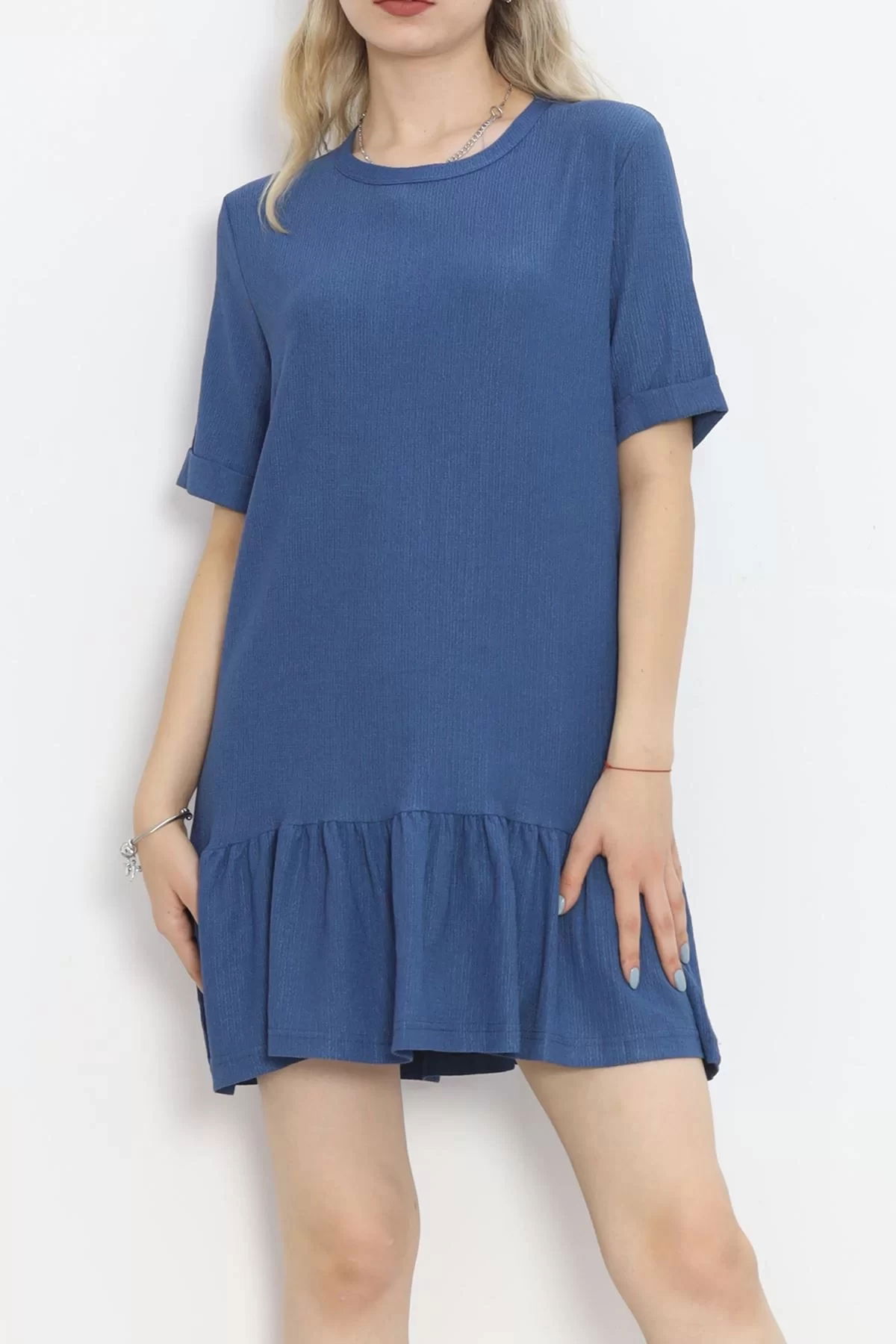 Short Sleeve Wrap Dress Indigo - 18877.1059.