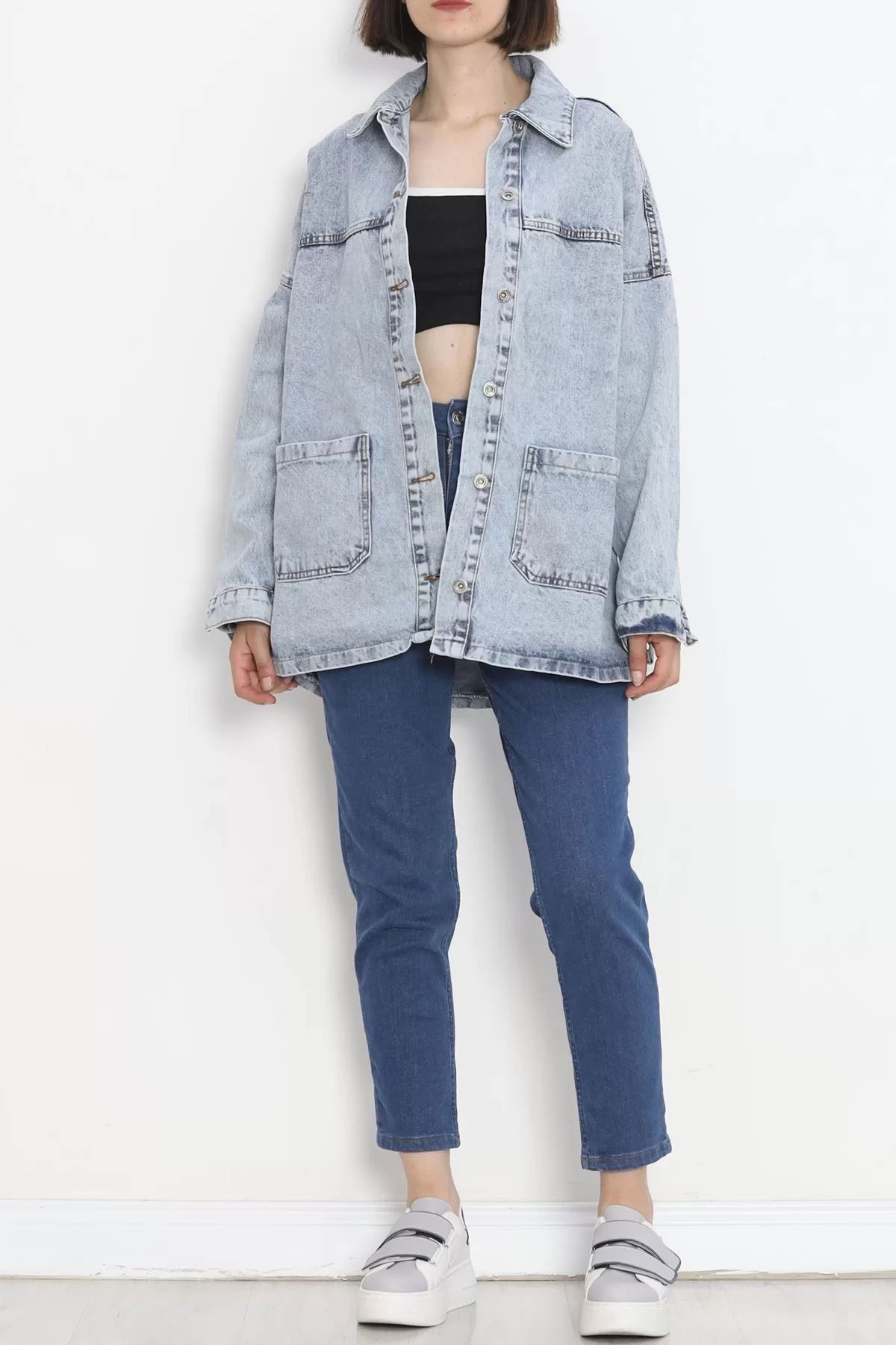 Jeans Jacket with Front Pocket Light Blue - 16696.1778.