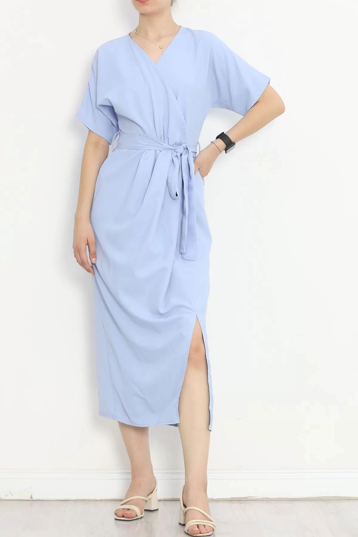 Double-breasted Collar Belted Dress Bebemavi - 152445.701.