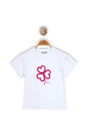 3-7 Years Flower Embroidered T-shirt White - 624650.1576.