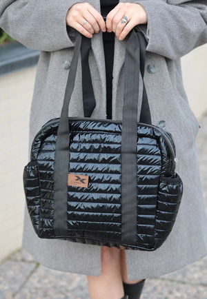 Joyce Black Parachute Bag