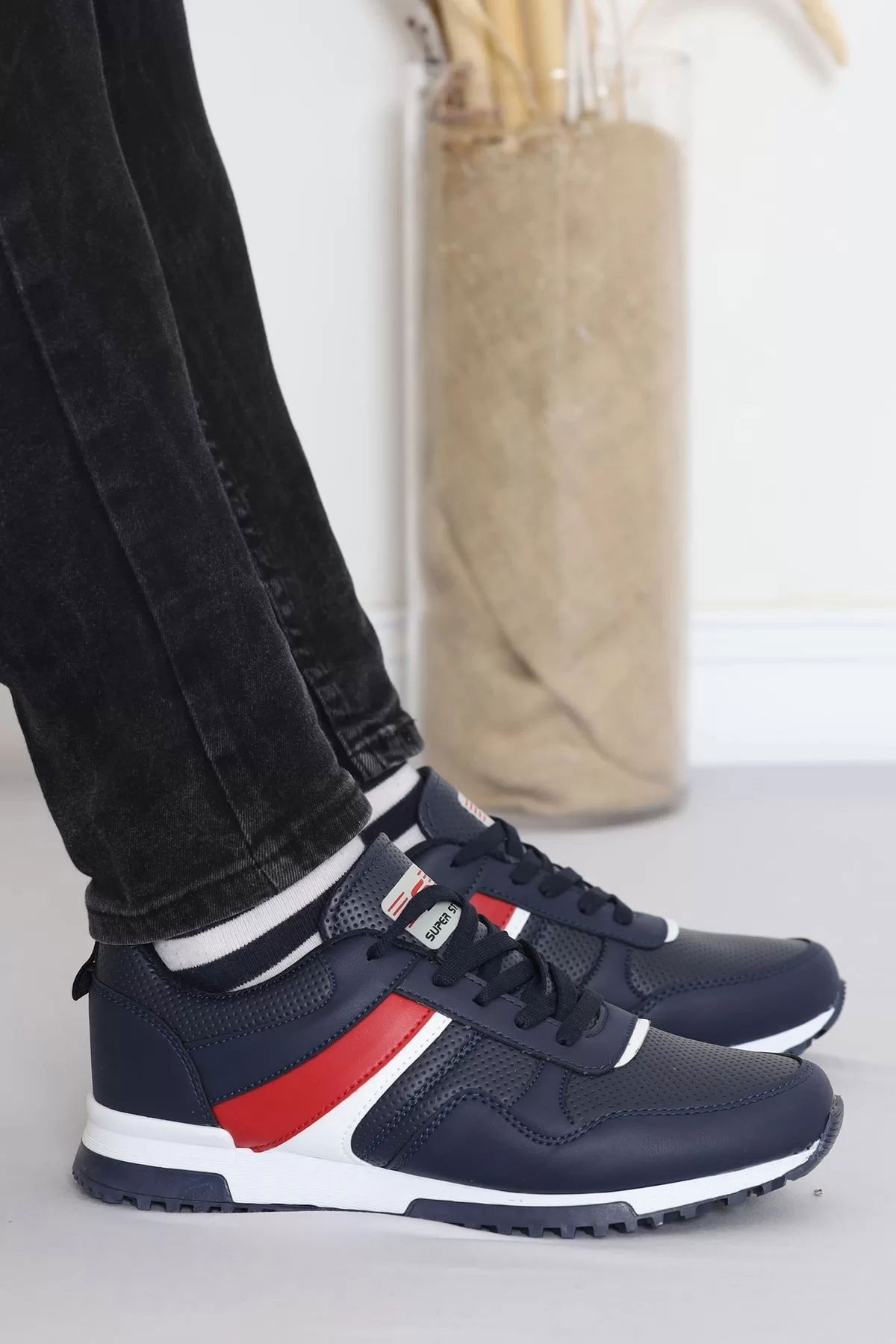 Men's Sneakers Navy Red - 18518.264.