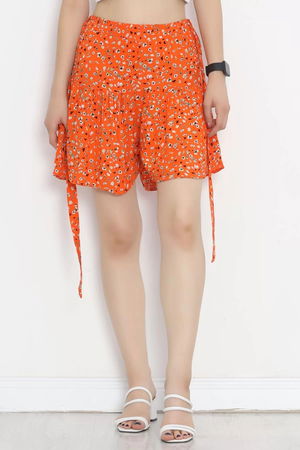 Skirt with Belted Shorts Orange Green - 16701.1355.