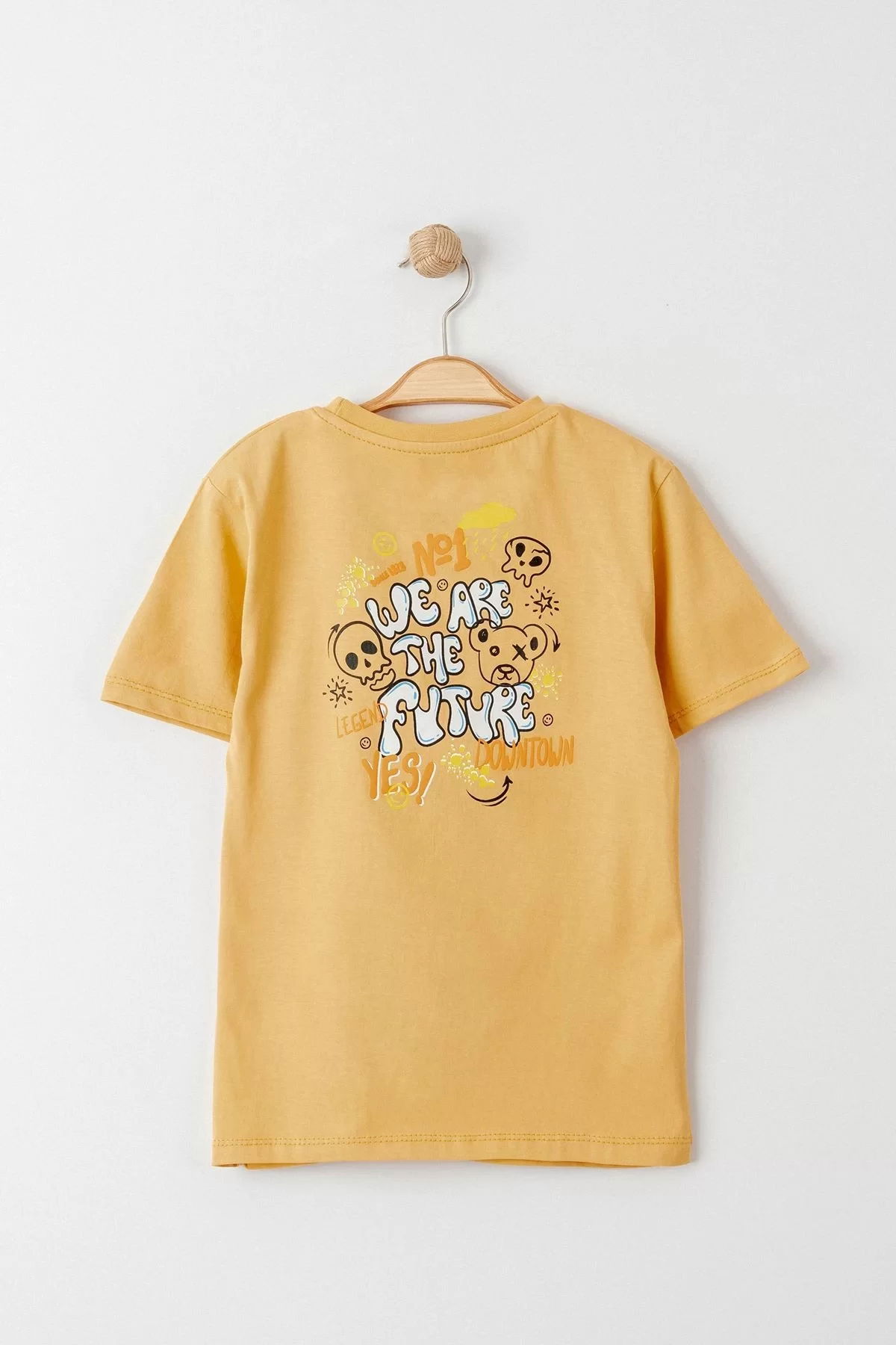 3-7 Years Printed Kids T-Shirt Mustard - 224258.1576.