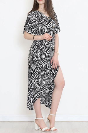 Side Button Dress Black - 152333.701.