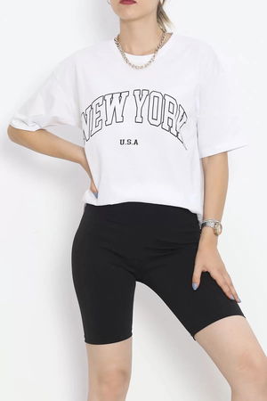 Printed Crew Neck T-shirt White - 16523.1567.