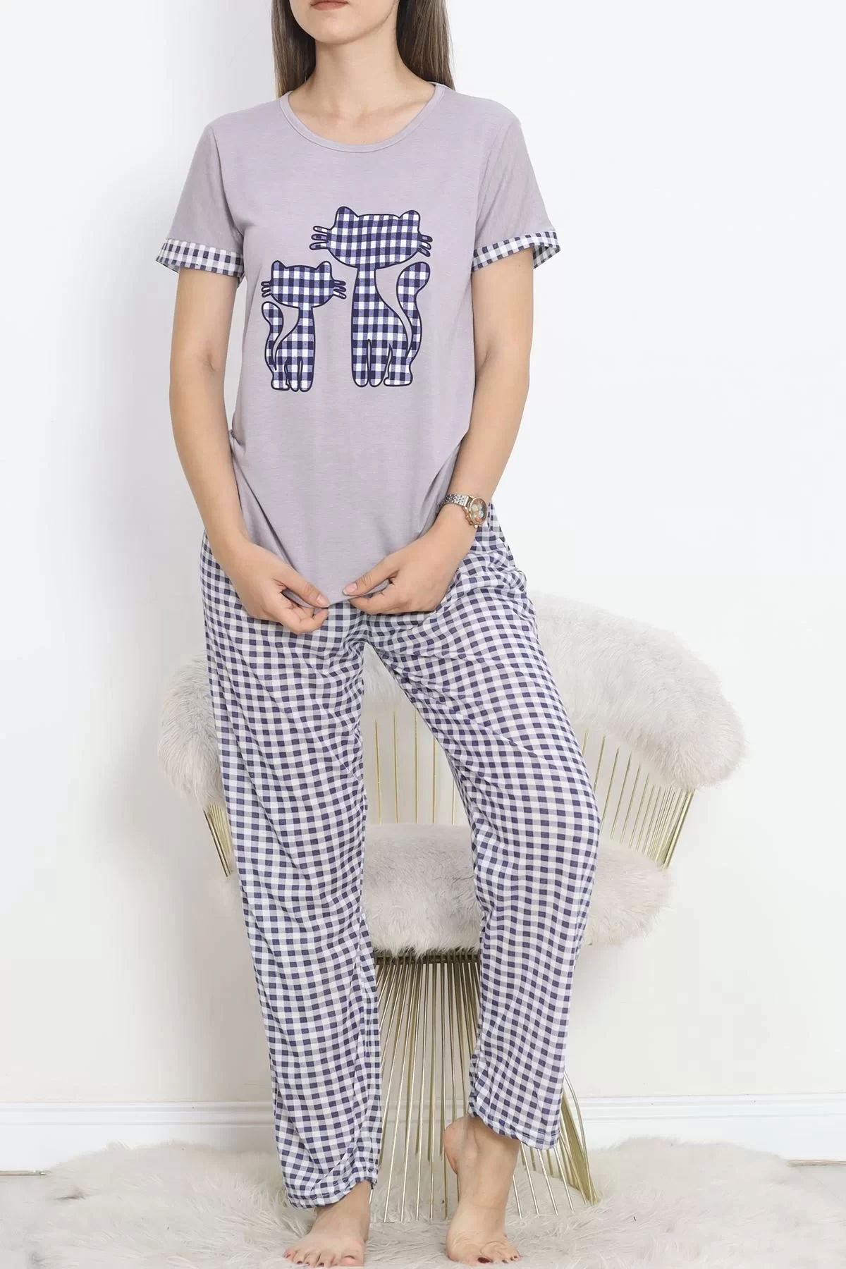 Poliviskon Crew-Neck Pajama Set Grilaci - 301.1287.