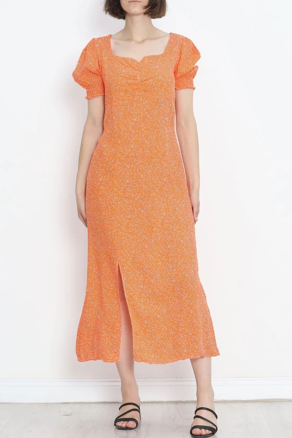 Kiss Neck Dress Orange - 696.1247.