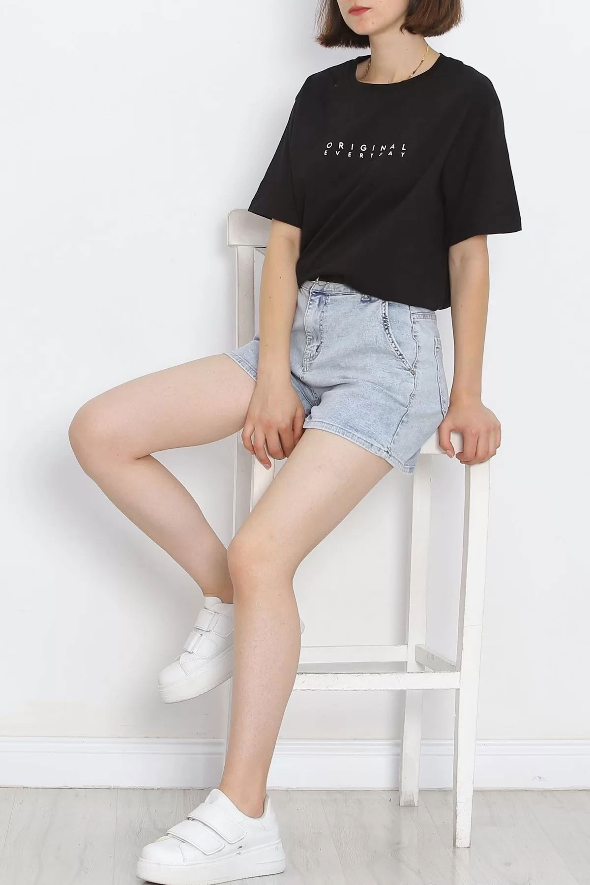 Printed Oversize Men's T-Shirt Black - 20020.1567.