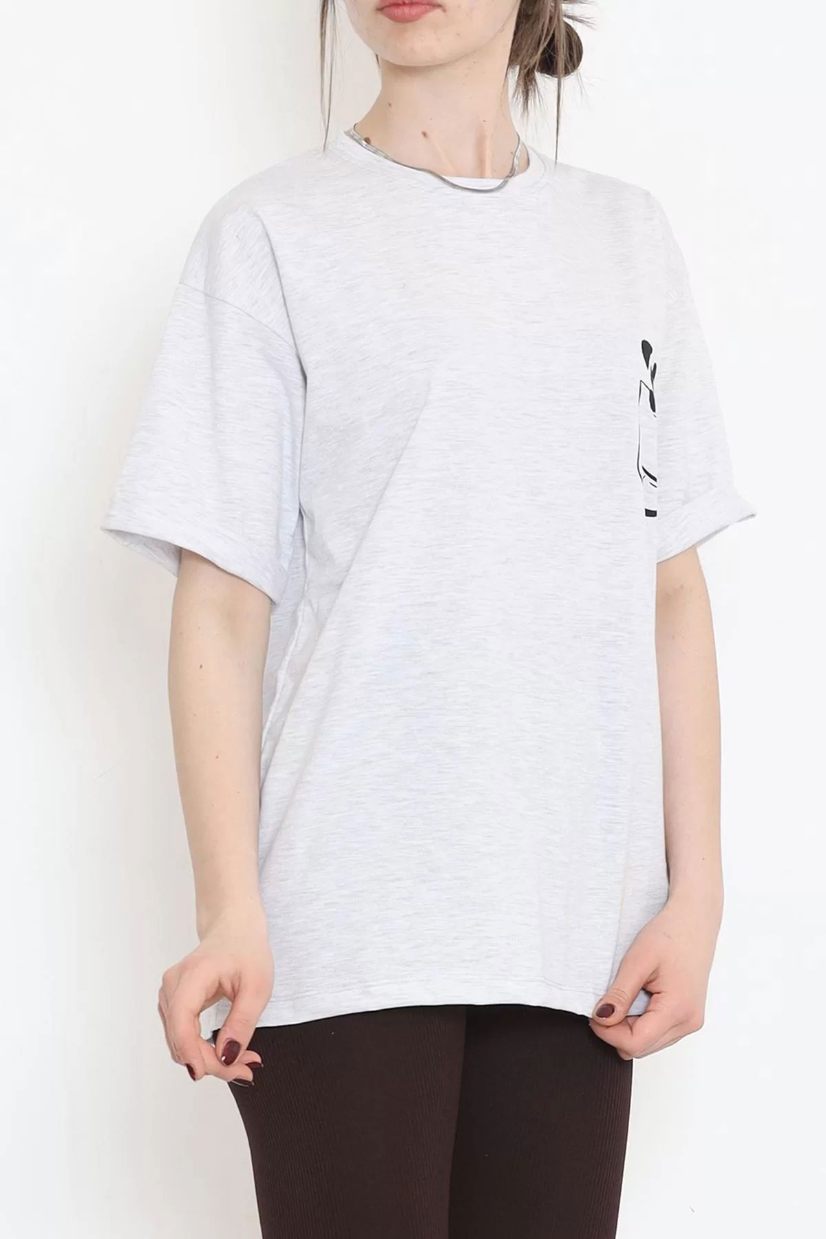 Pocket Printed T-shirt Gray - 16530.1567.