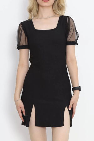 Square Neck Dress Black - 18732.701.