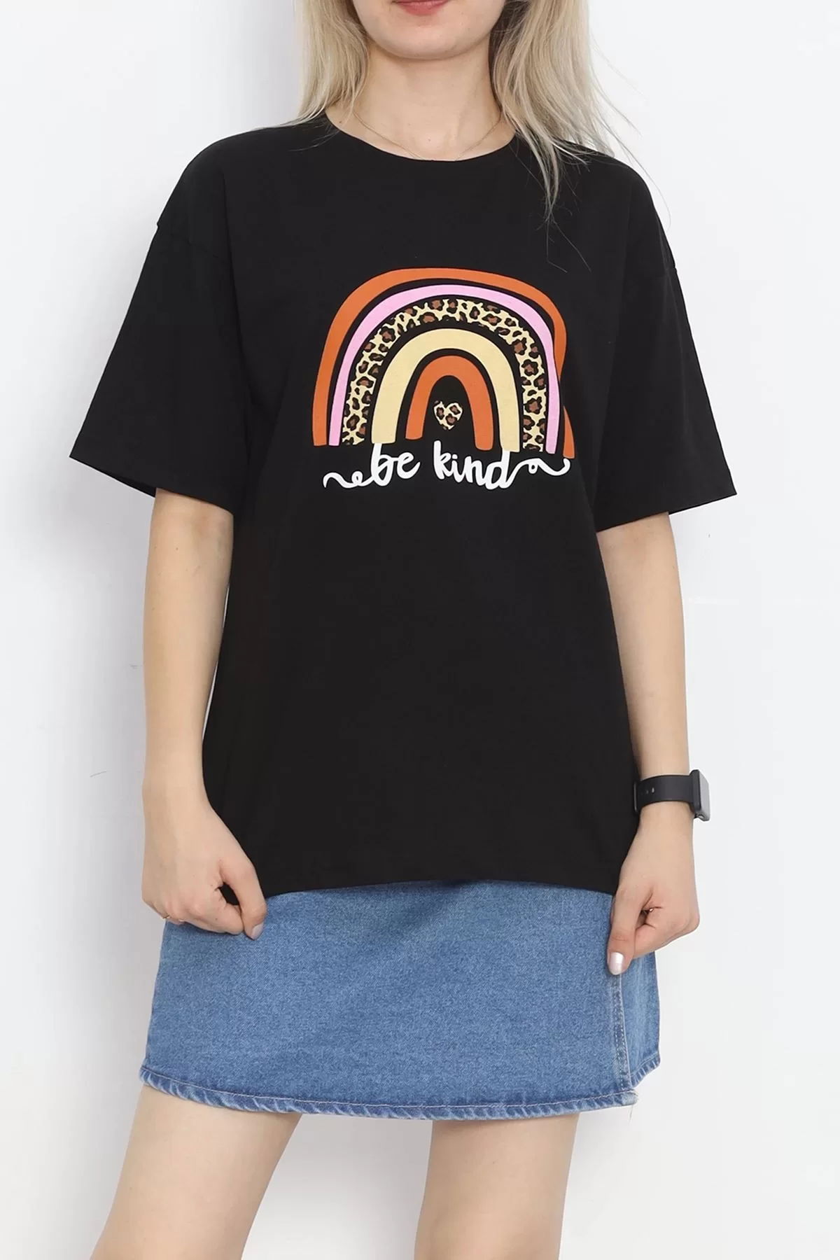 Printed Crew Neck T-shirt Black - 16522.1567.