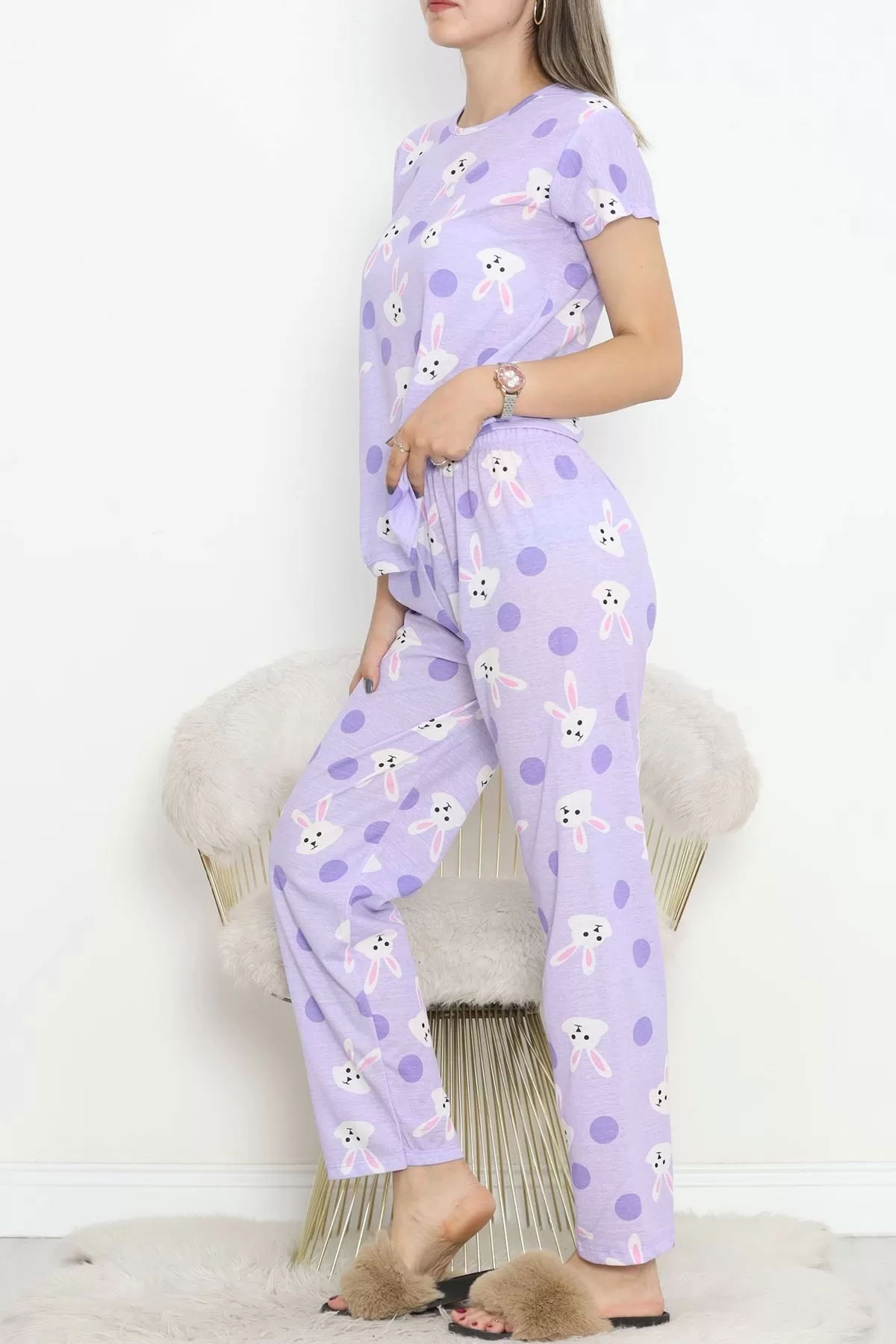 Patterned Pajama Set Açıklila - 130.1287.