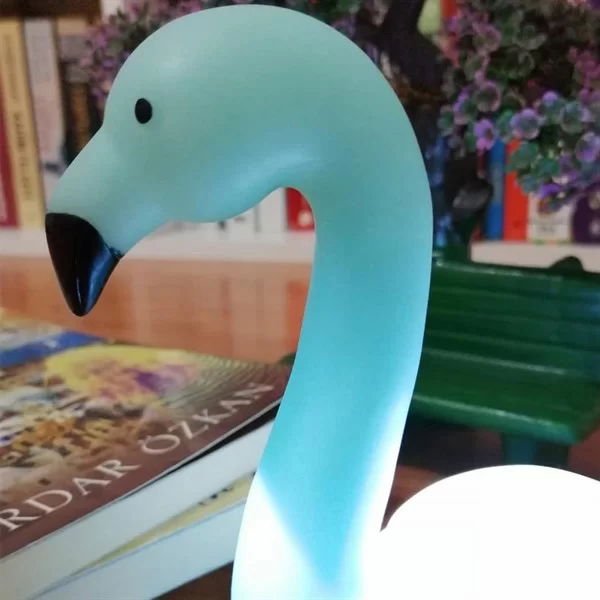 Tufeyo Decorative Battery Operated Swan Night Light Changing Color Under Light