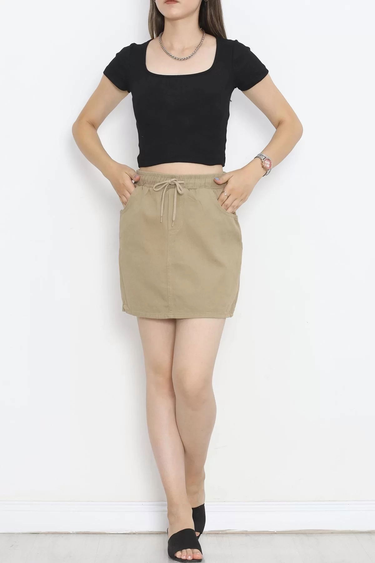 Denim skirt with elastic waist Koyutas - 18766.1184.