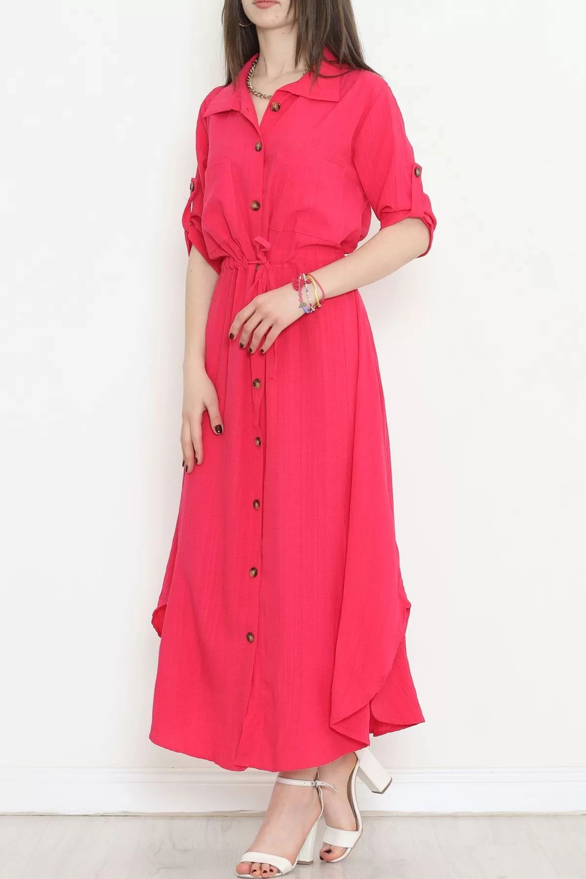 Double Pocket Dress Fuchsia - 152343.701.