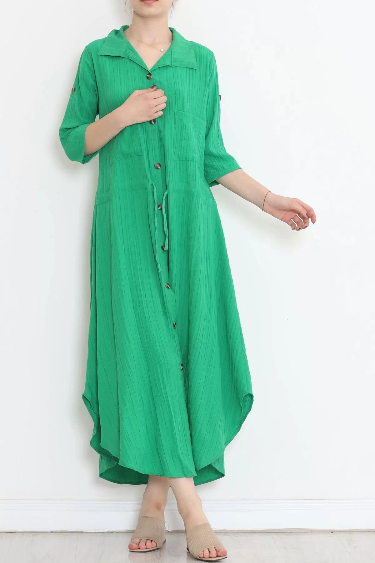 Double Pocket Dress Green1 - 152343.701.