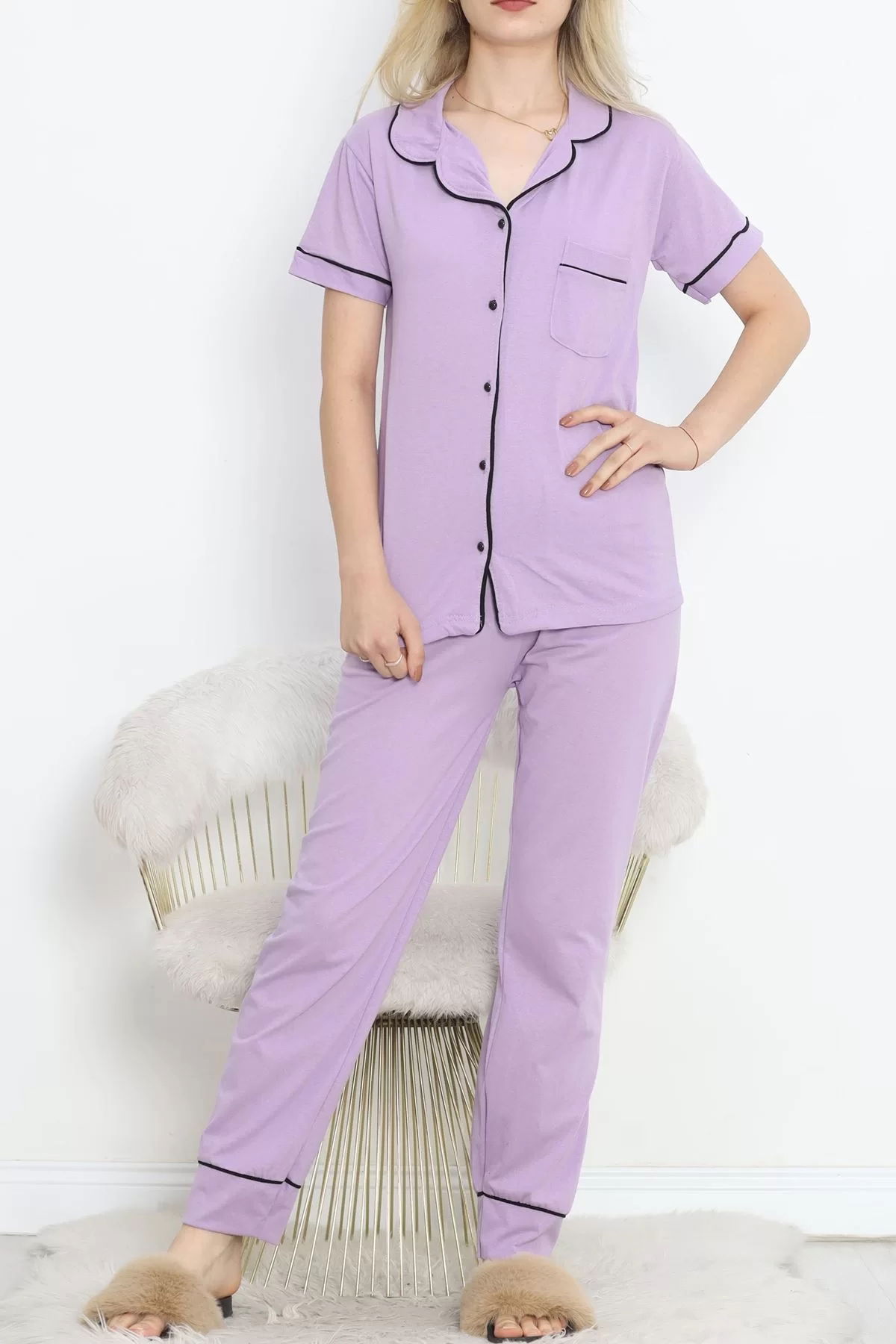 Pajama Set with Front Pocket Lilasiyah - 11404.1048.