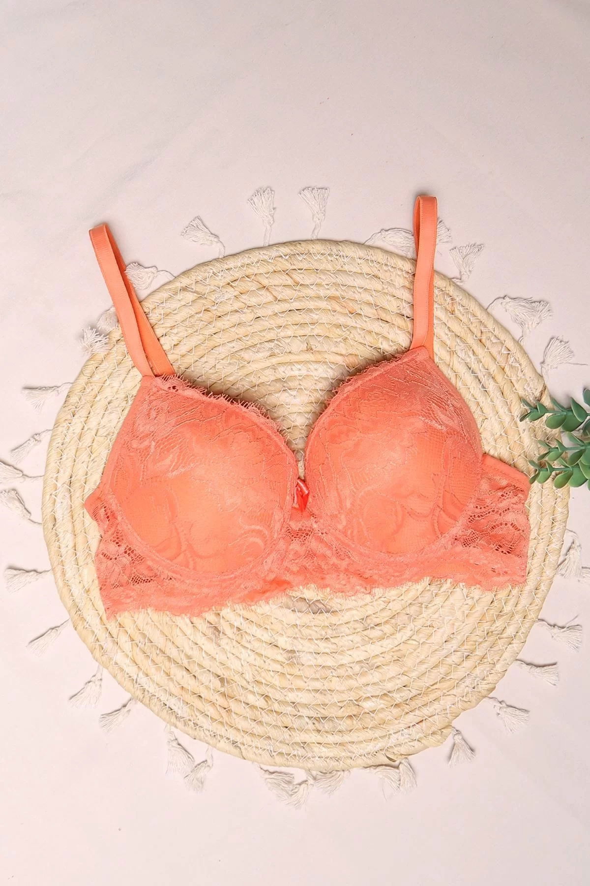 Bra Set Lace Empty Salmon - 2527-b.1783.