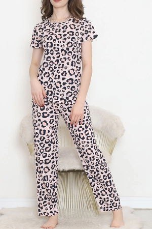 Patterned Pajama Set Light Pink - 130.1287.