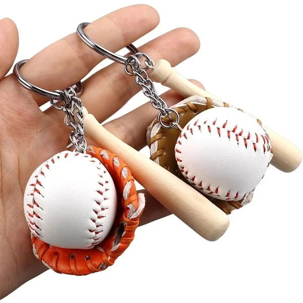 Tufeyo Stylish Keychain Necklace Bag Ornament Baseball Keychain with Realistic Baseball Design