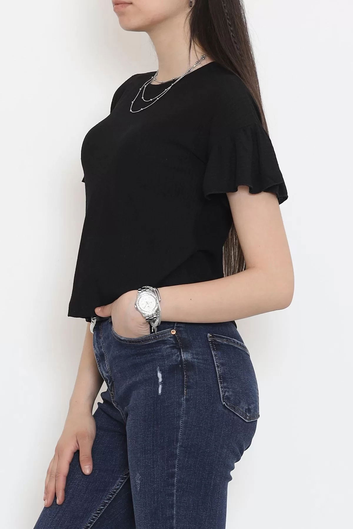 Shirred Blouse Black - 12596.631.