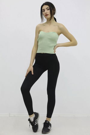 Lycra Tricot Bustier Green - P-019895