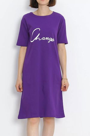 Printed Suprem Dress Purple - 15867.1567.