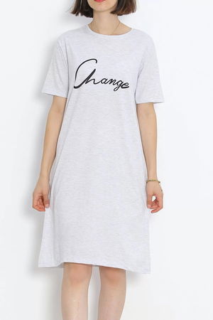 Printed Suprem Dress Gray - 15867.1567.