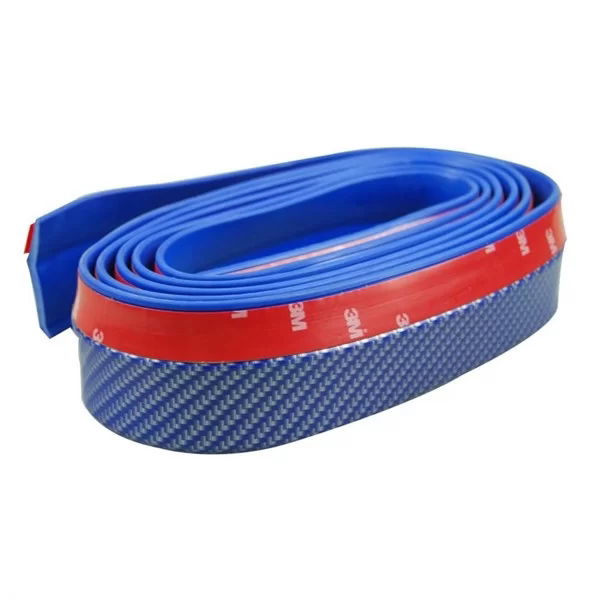 Tufeyo Blue 2.5 Meters Car Auto Front Bumper Protector Rubber Practical Bumper Strip Tape Trim Kit